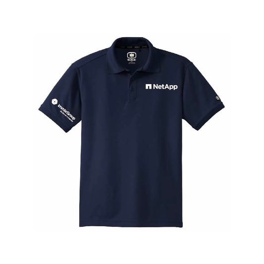 Men's OGIO Navy Polo - Immix + NetApp