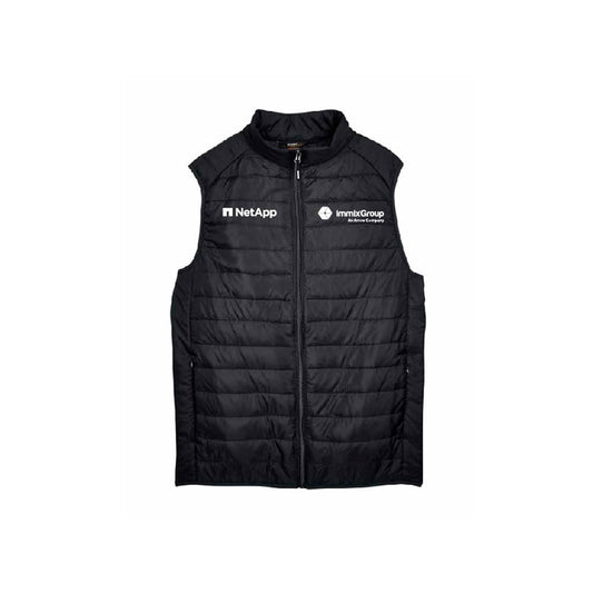 Men's Black Puffer Vest - Immix + NetApp